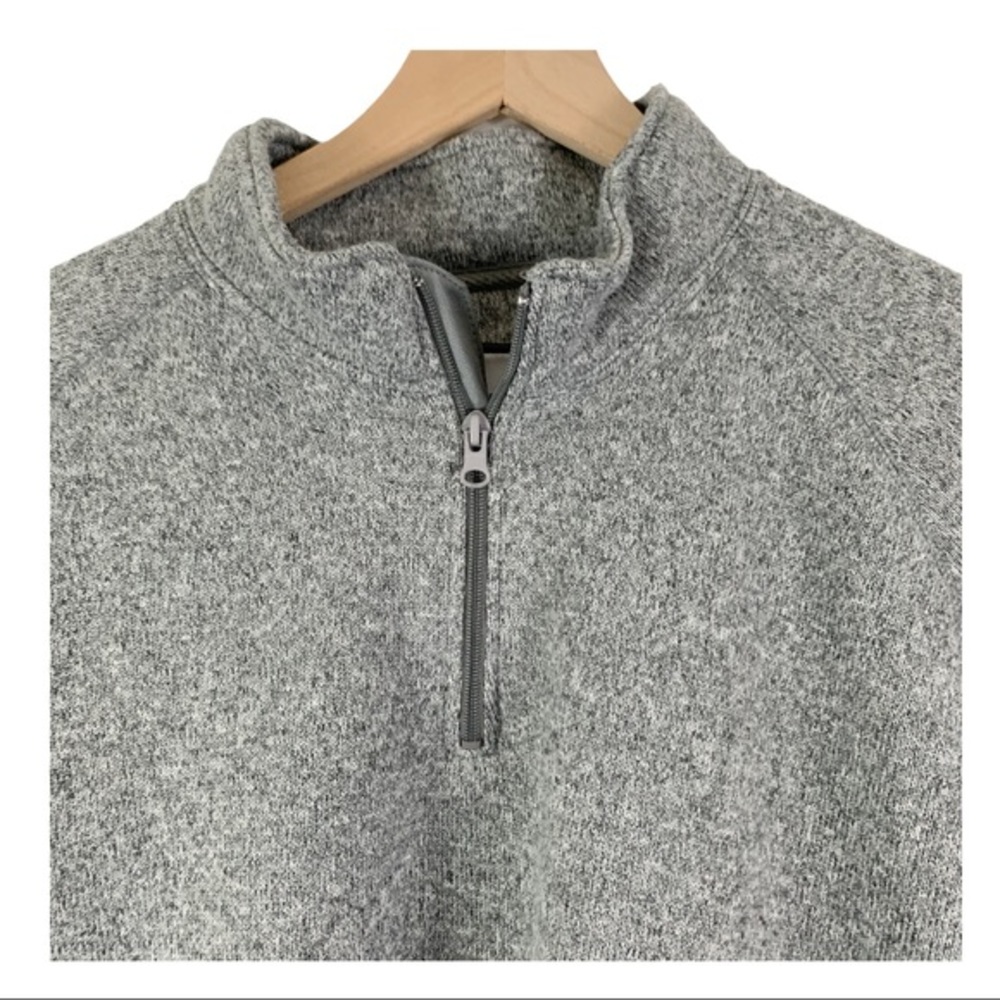 OLD NAVY Quarter zip sweater knit fleece gray
